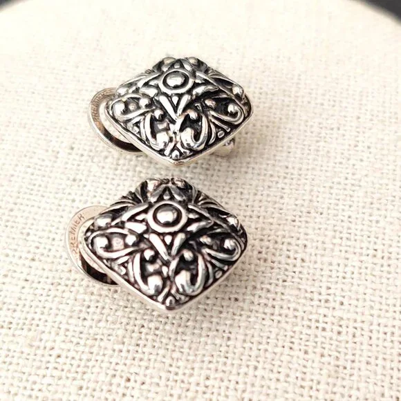 Premier Designs silver and black earrings - Picture 4 of 9